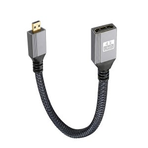 4K Micro HDMI to HDMI 연장 20CM 젠더 케이블 선