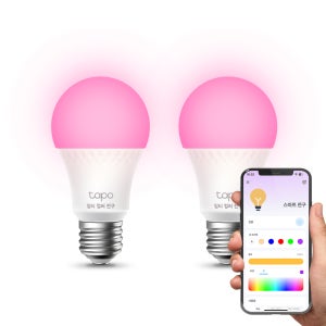 티피링크 Tapo L535E 1100루멘 스마트 멀티컬러 LED 조명 9W, 전구색, 2개