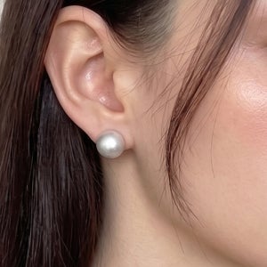 S925 무광 볼 귀걸이 볼드 원형 스터드 귀걸이 아르제아