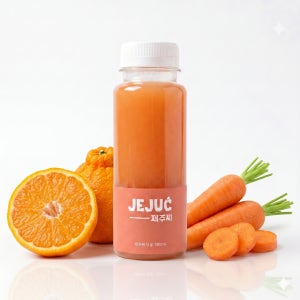 [당귤] 제주씨 100% 당근 귤 착즙 과일 과채 주스 180ml, 5개