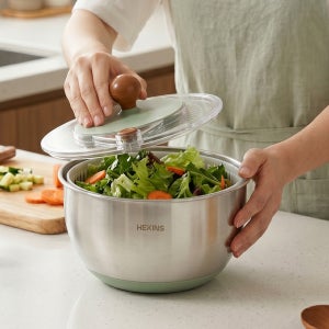 헤킨스 야채탈수기 믹싱볼 짤순이 5L 채소 물기제거 채반