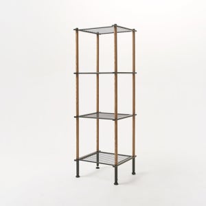 토토 철제수납장 틈새 다용도 수납선반 33x31x106cm, 3단, 블랙