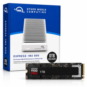 OWC Express 1M2 80G 썬더볼트5 외장 SSD 1TB 삼성 9100 프로 1테라