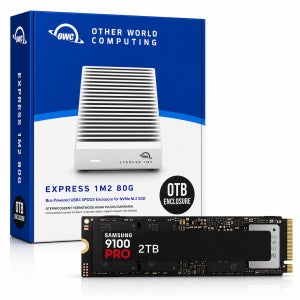 OWC Express 1M2 80G 썬더볼트5 외장 SSD 2TB 삼성 9100 프로 2테라