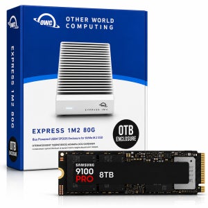 OWC Express 1M2 80G 썬더볼트5 외장 SSD 8TB 삼성 9100 프로 8테라