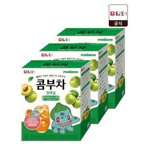 담터 포켓몬 콤부차 청매실, 30개입, 3개