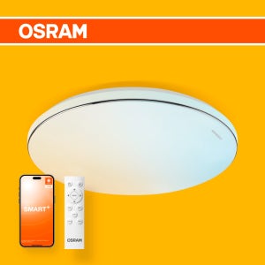 오스람 리모컨 LED 방등 거실등 플리커프리 밝기 색변환 와이파이 조명 60W, 원형 50cm x 50cm