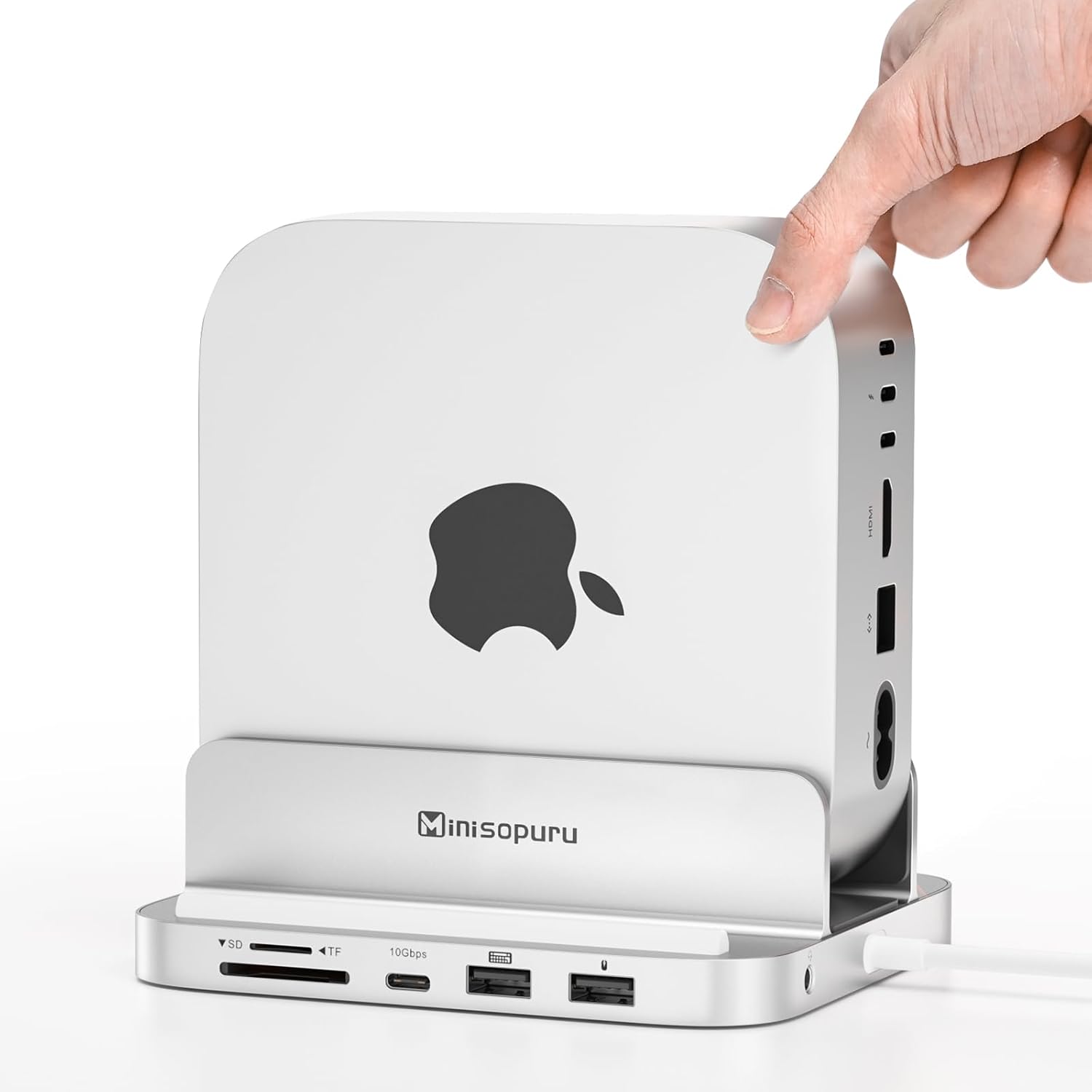 미니소푸루 미니 28B 프로 맥 M4 도크 8TB M2 NVMe SSD 인클로저 0Gbps USB C/A Mac 액세서리 8 in 8 in 1 Mac Mini M4 Dock
