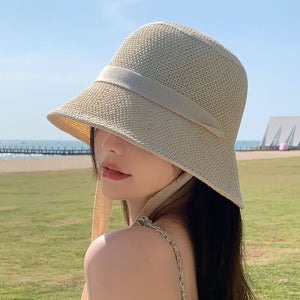 디어앤미 여성 여름 버킷햇 밀짚모자 비치 바캉스 벙거지 모자