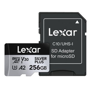 인스타360 루나울트라 메모리카드 256기가 칩 LEXAR 실버 플러스 마이크로 SD카드