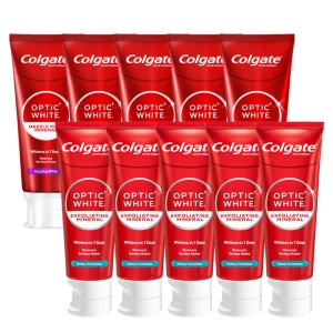 콜게이트 옵틱화이트 치약 2종 조합 (다즐링,미네랄 화이트) 100g, 10개