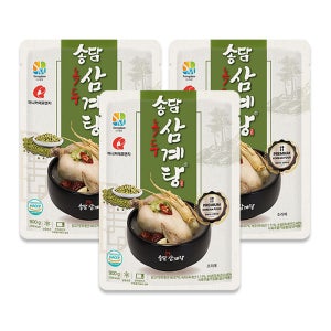 송담추어탕 간편식 부드럽고 담백한 국물 입소문난 녹두삼계탕 900g x 3개