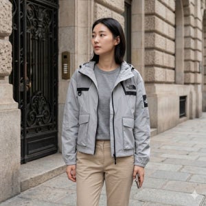 노스페이스 여름 여성 바람막이 자켓 쉘던 NJ3LS31 그레이