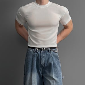 머슬핏 머슬핏반팔 어깨넓어보이는반팔 쿨링티셔츠