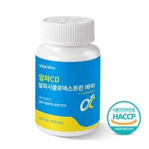 바이탈나인 알파CD 알파시클로덱스트린 바이 600mg x 60정