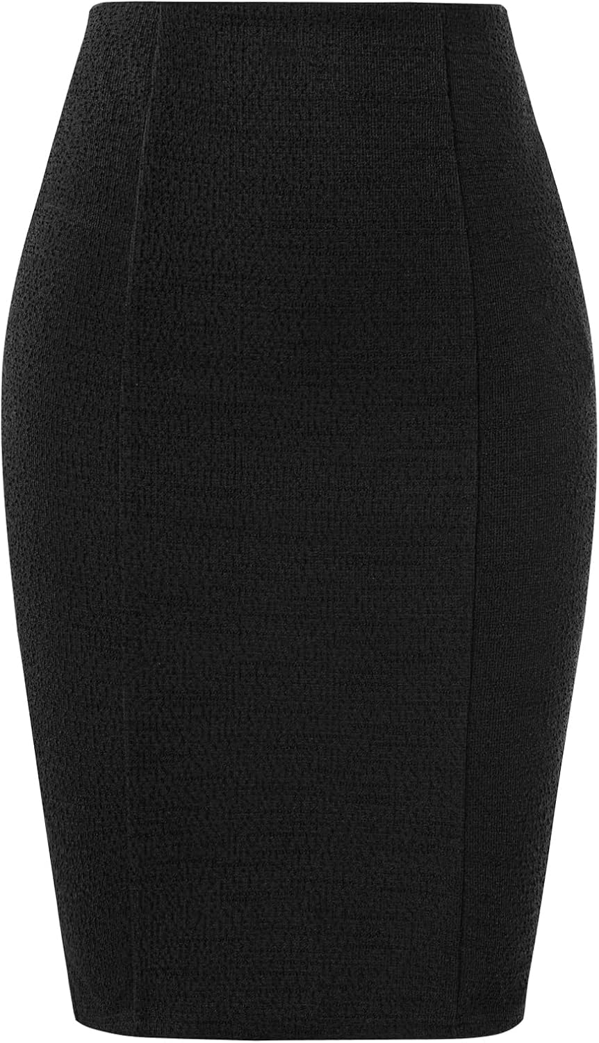 케이트 카신 여성 무릎 길이 탄력 있는 허리 스트레치 바디콘 비즈니스 트위드 펜슬 스커트 Small Solid Black