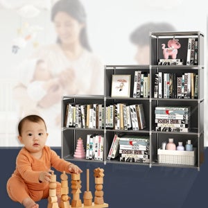 조립식 책장 틈새 DIY 인테리어 책꽂이 아이방 원룸 사무 책선반 전면 함 용 수납 책커버