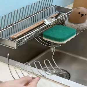 오담 수세미 비누 거치대 1p 주방씽크대정리 물빠짐수세미거치대 씽크대정리선반
