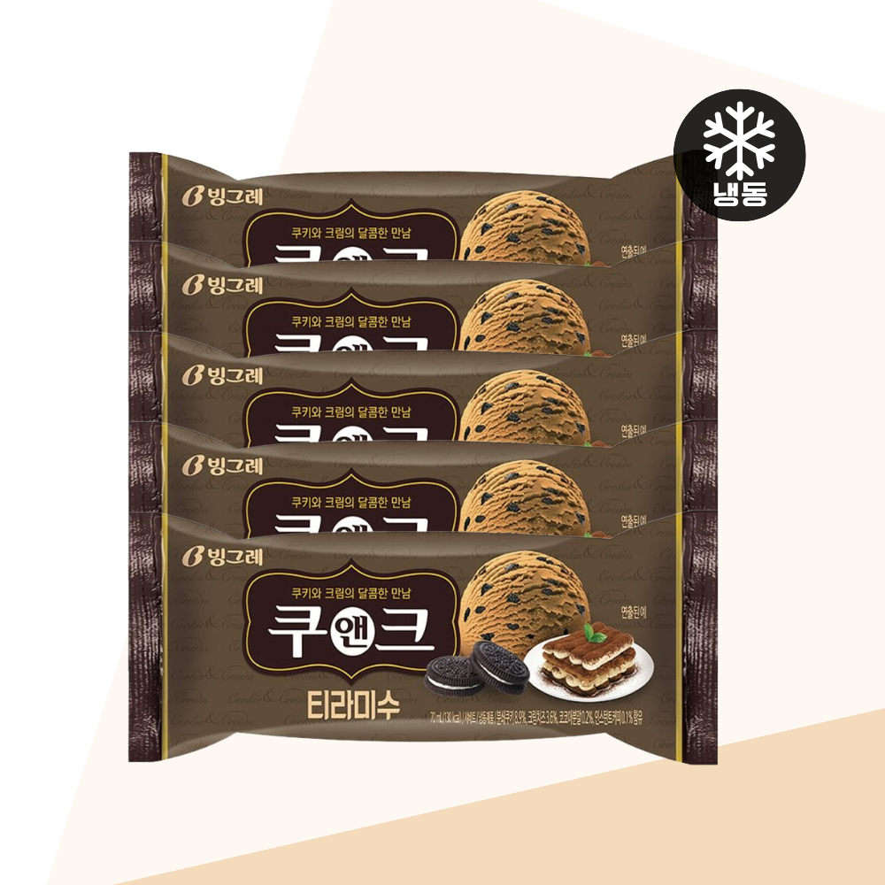 아이스크림 막대 바 빙그레 쿠앤크 티라미수