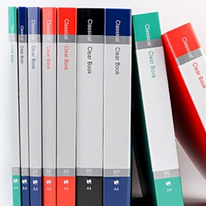 더픽마트 A4 포켓 투명 비닐 서류 파일북 비닐화일 수납파일 A4화일