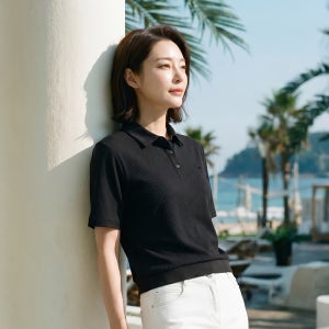 [PAT 여성] 크롭 엠보 로고 폴로 티셔츠_FM45134