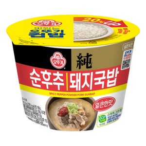 오뚜기 컵밥 얼큰순후추돼지국밥 311.5g, 4개