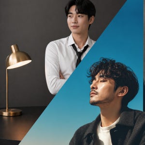남자 AI 프로필 제작-혼합-번거로운 촬영 없이 비즈니스 프리랜서 프로필 사진 완성