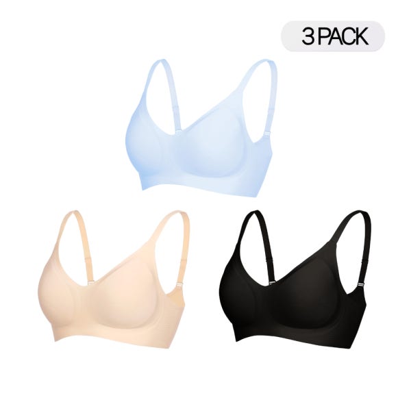[3pack] 라이트윙 심리스 브라 초경량 패드일체형 노와이어 브라 3매입