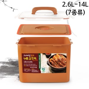 황토 누름통 누름독 김치통 누름판 2.7L - 14L 오이지 전통 보관