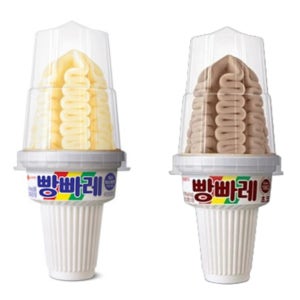 롯데 아이스크림 빵빠레바닐라,초코 195ml