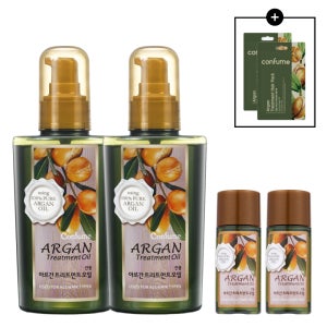 (+파우치2매) 과일나라 컨퓸 아르간 트리트먼트 헤어 오일 손상모발 에센스 120ml+25ml, 2개