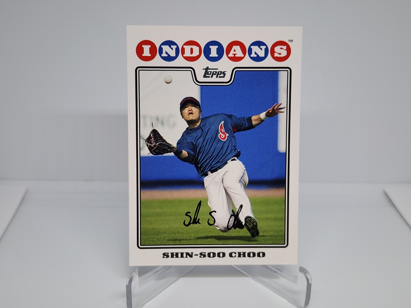 추신수 ﻿2008 Topps Update 클리블랜드 인디언스 MLB 야구카드 인쇄 싸인