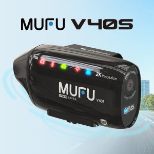 무푸 V40S 오토바이 블랙박스 2채널 전후방 블박 바이크