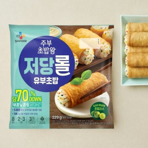 주부초밥왕 저당 롤유부초밥 냉장 간편식 229g, 3개