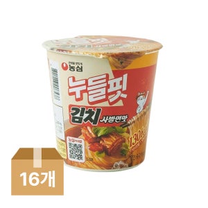 농심 누들핏 김치, 37.5g, 16개