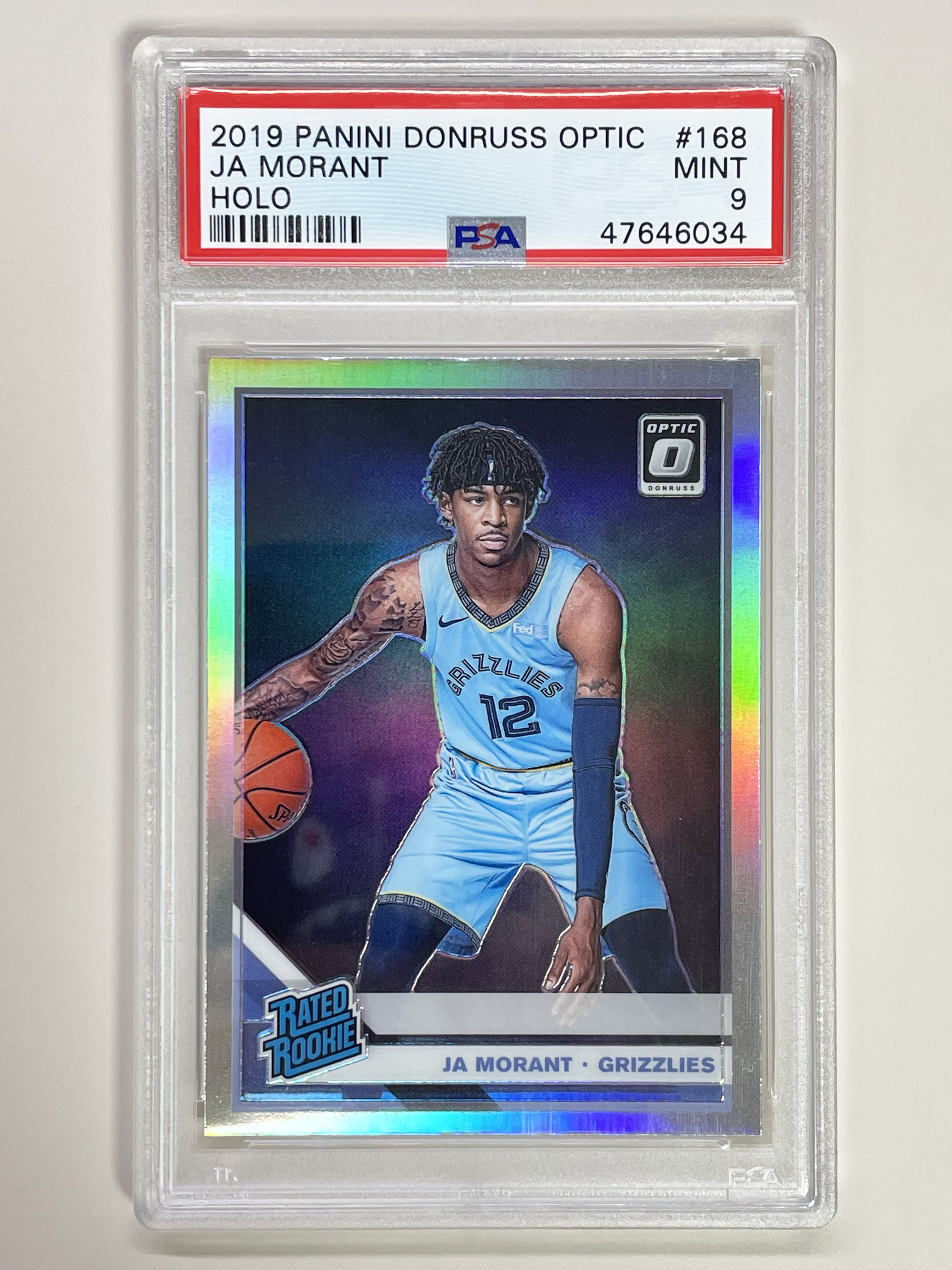 19-20 Donruss Optic 168 Holo RC 자 모란트 PSA9