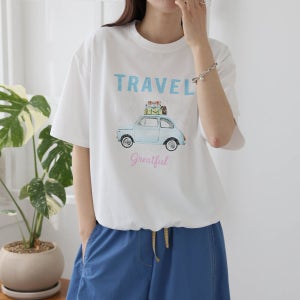 그레이트 밑단밴딩 반팔 티셔츠