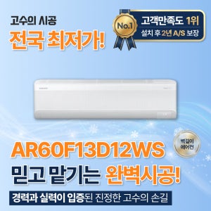 경상북도 경북 삼성 무풍 가정용 벽걸이에어컨 냉방전용13평 2등급 설치포함가 AR60F13D12WS