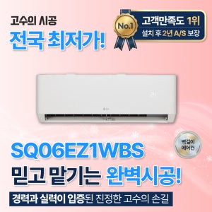 안성시 엘지 가정용 벽걸이에어컨 냉방전용 6평 5등급 설치포함가 SQ06EZ1WBS