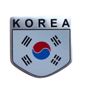 바이크 코리아 금속 데칼 5cm 1개 승합차 외부 익스테리어 알루미늄 부착물 방패