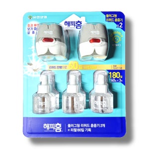 해피홈 플러그형 리퀴드 훈증기 x 2 60일 x 3 180일, 1개