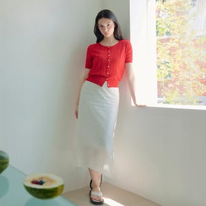 로엠 시스루 레이어드 스커트 RMWHG26R12