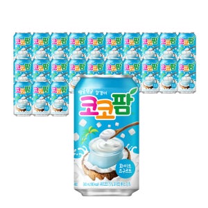 해태 코코팜 화이트 요쿠르트 340ml 24캔 1개, 뚱캔 젤리 어린이 코코넛 혼합 사무실 음료
