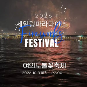 여의도 불꽃축제 26년 여의도 불꽃축제 1인 승선권 4시간, 공통