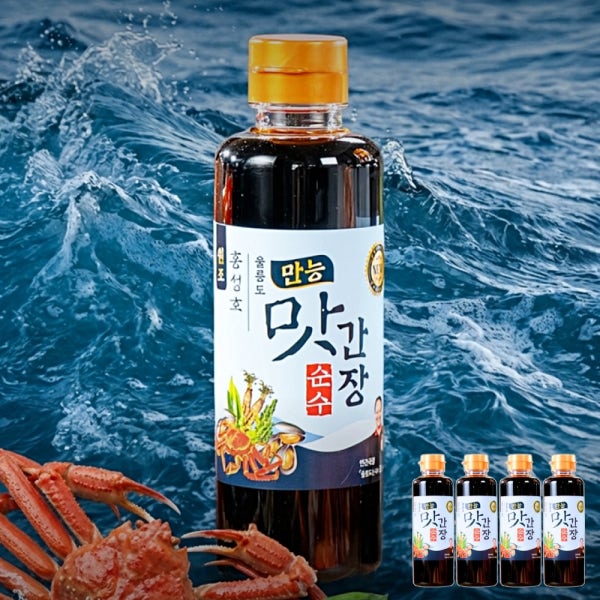 홍성호 울릉도 만능 맛간장 순수 4병 국내산 홍게 홍합 더덕 간장