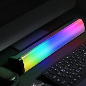 로이체 RGB LED 컴퓨터 PC 게이밍 사운드바 스피커 RSB-G1000