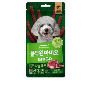 풀무원아미오 자연담은육포 강아지 간식 50g- 사슴육포