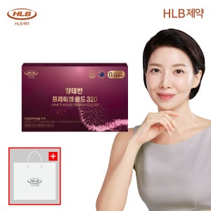 [선물세트] HLB제약 양태반 프리미엄 골드 320 고함량 무당 30개입, 1개 + 쇼핑백