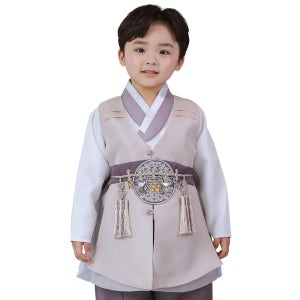 [N배송] 도윤랑 남아한복 전통 패치 자수 바지 배자 저고리 돌복 아동 한복 세트