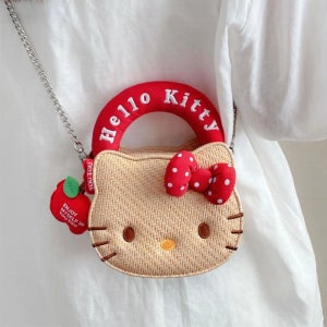 TouTou Hello Kitty 태닝 키티 시리즈 미니 토트백 파우치